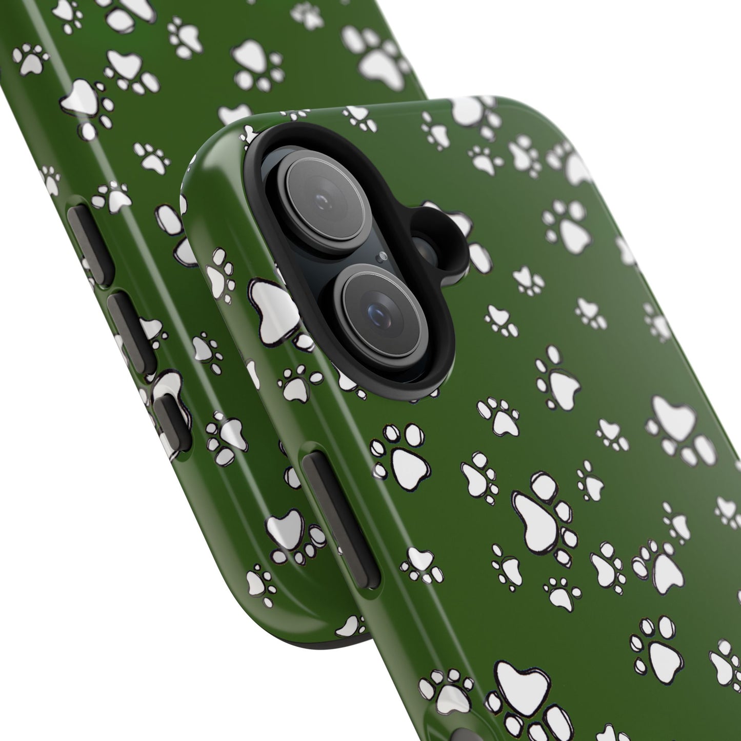 Paw Flakes Green Phone Case