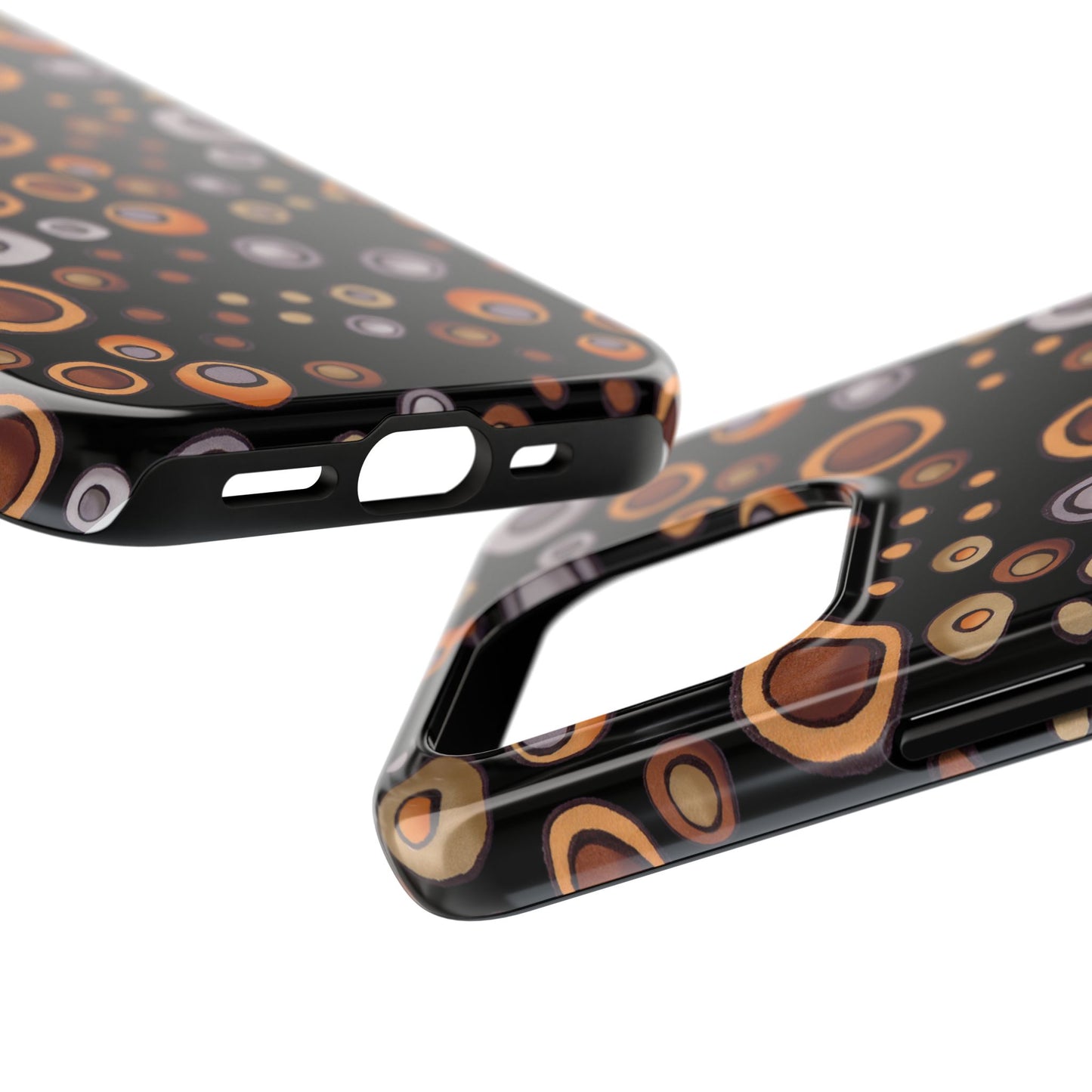 Doggy Dots Black Phone Case