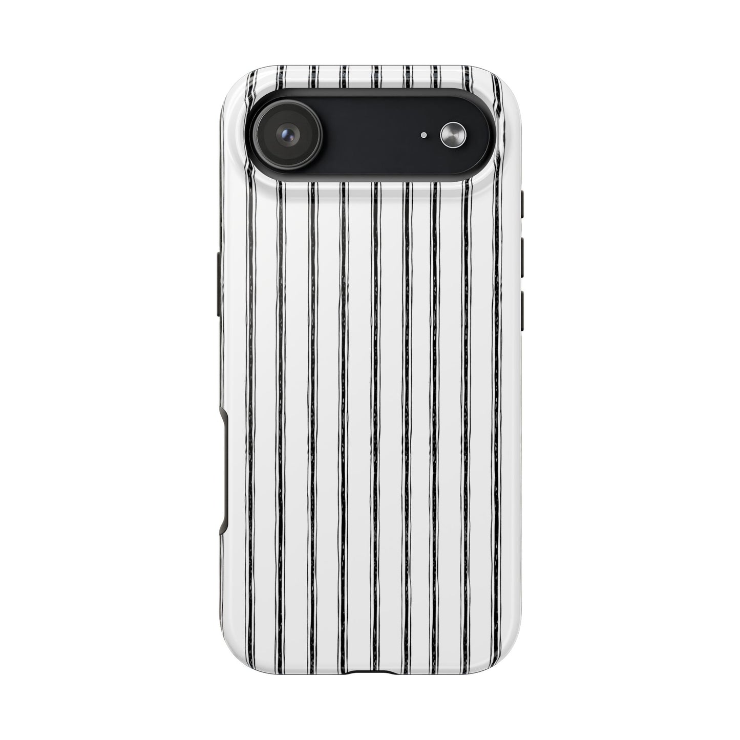 Napkin Stripe White / Black Phone Case