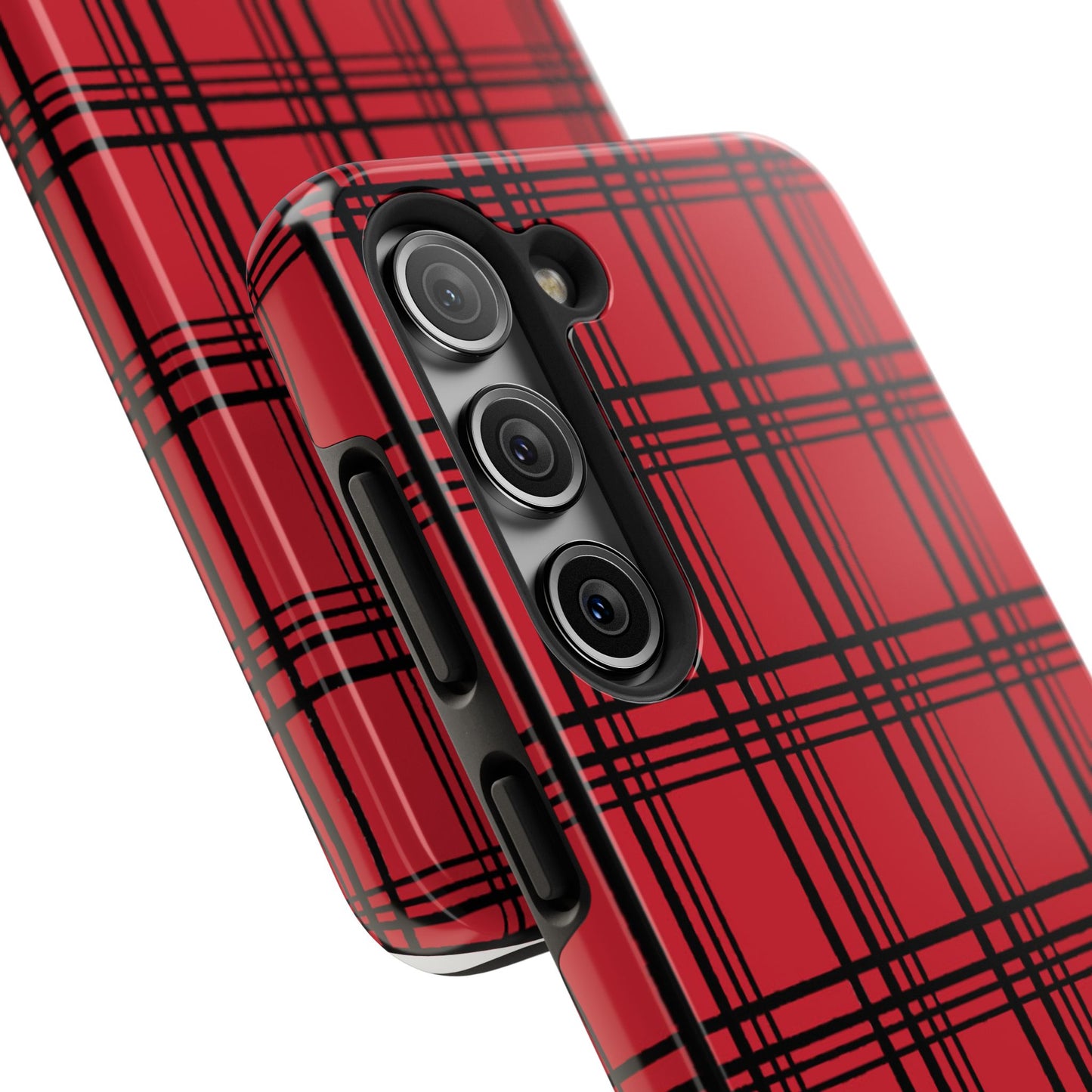 Glad Plaid Red / Black Phone Case