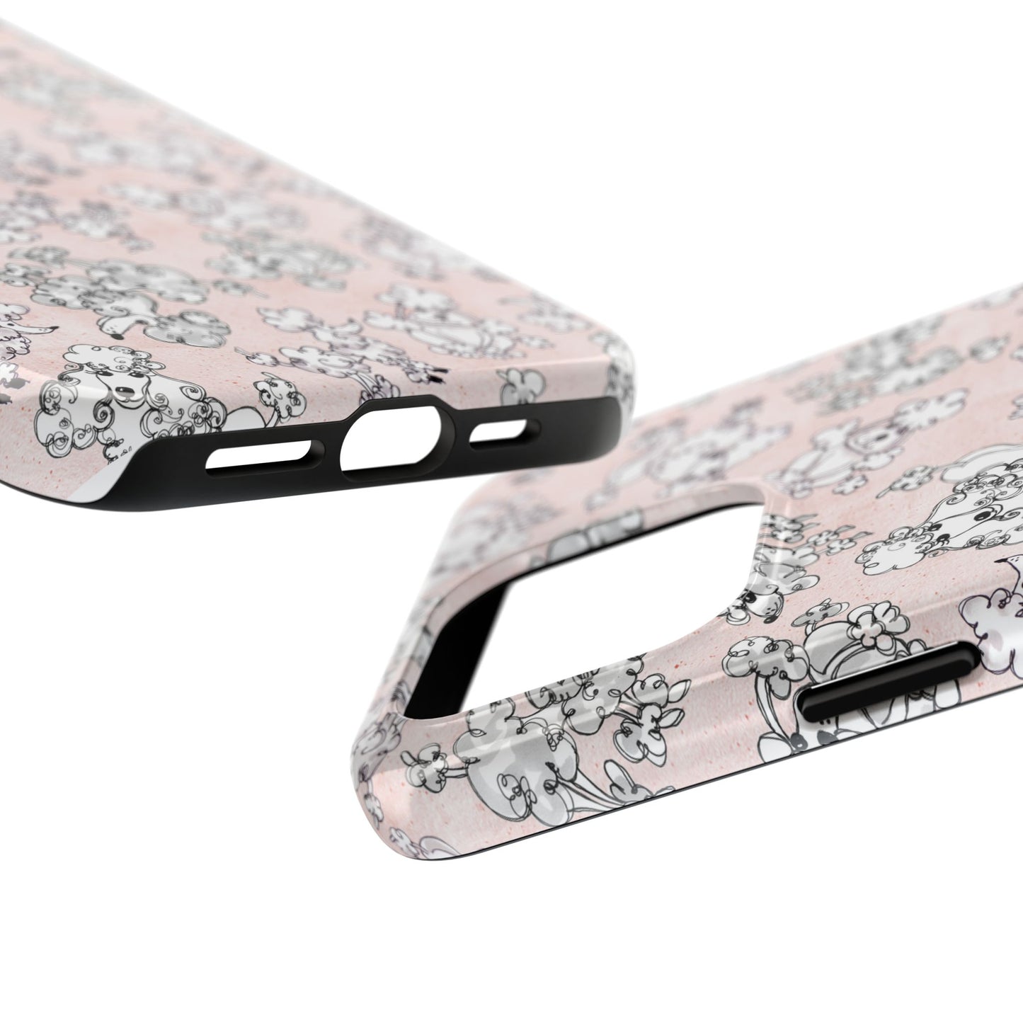 Paris Poodles Pink Phone Case