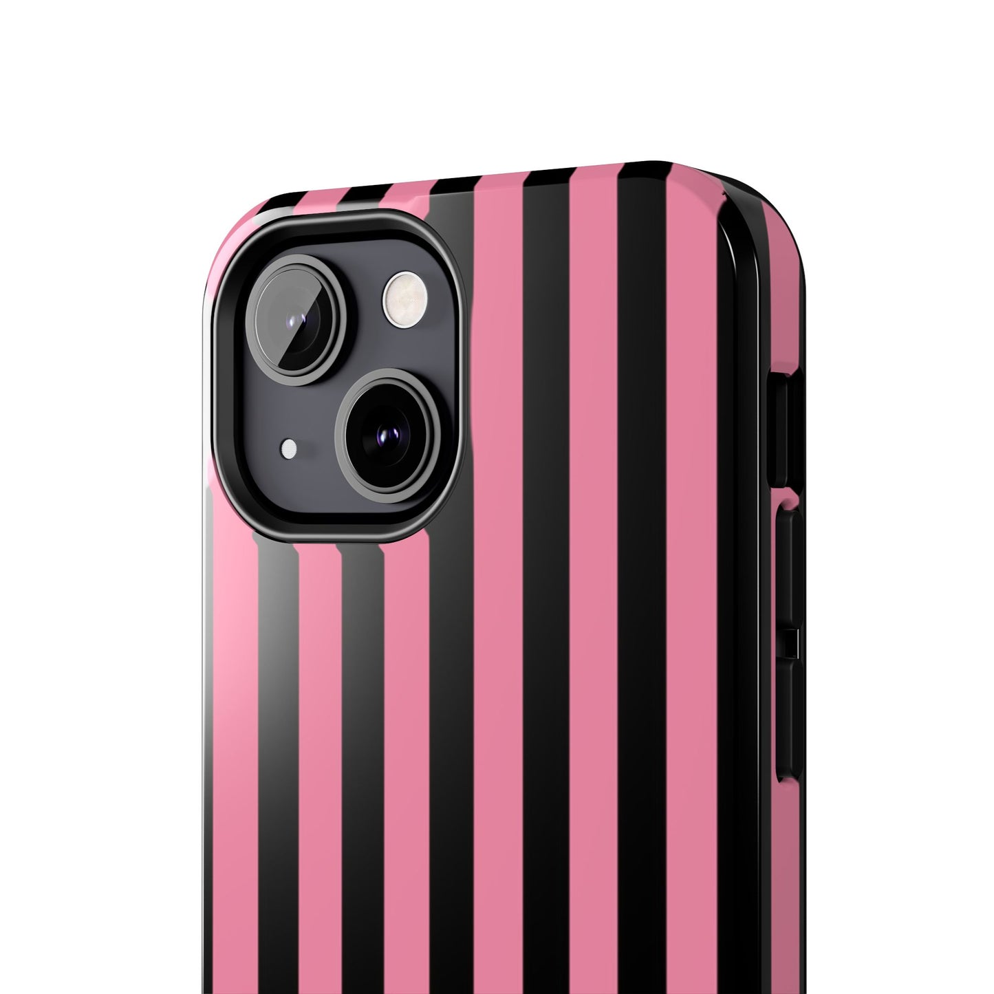 Vertical Stripe Pink / Black Phone Case