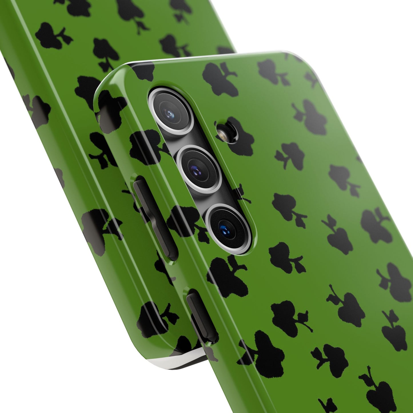 Happy Apples Green / Black Phone Case