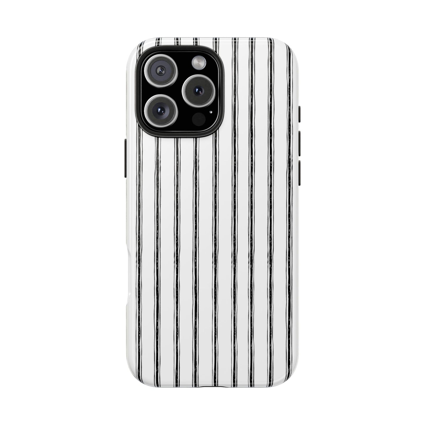 Napkin Stripe White / Black Phone Case