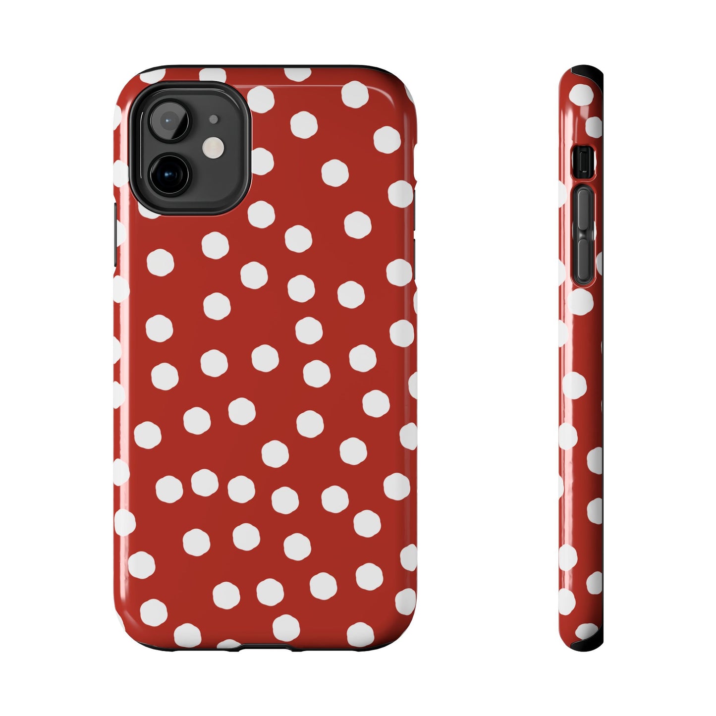Jumbo Dots Red / White Phone Case