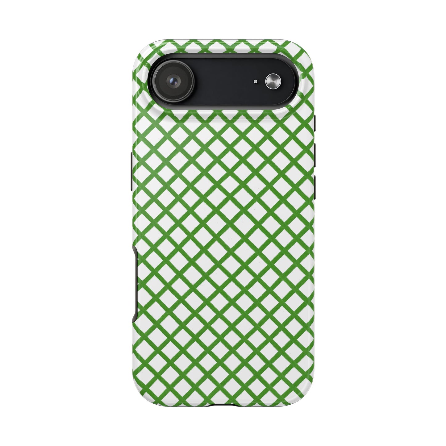 Trellis White / Green Phone Case