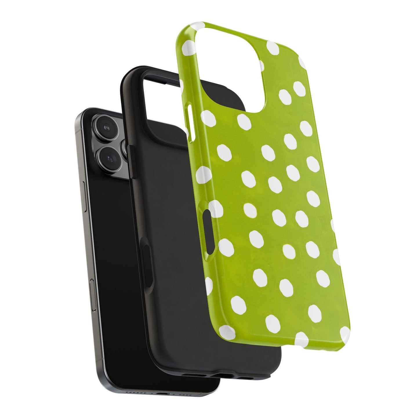 Jumbo Dots Green / White Phone Case