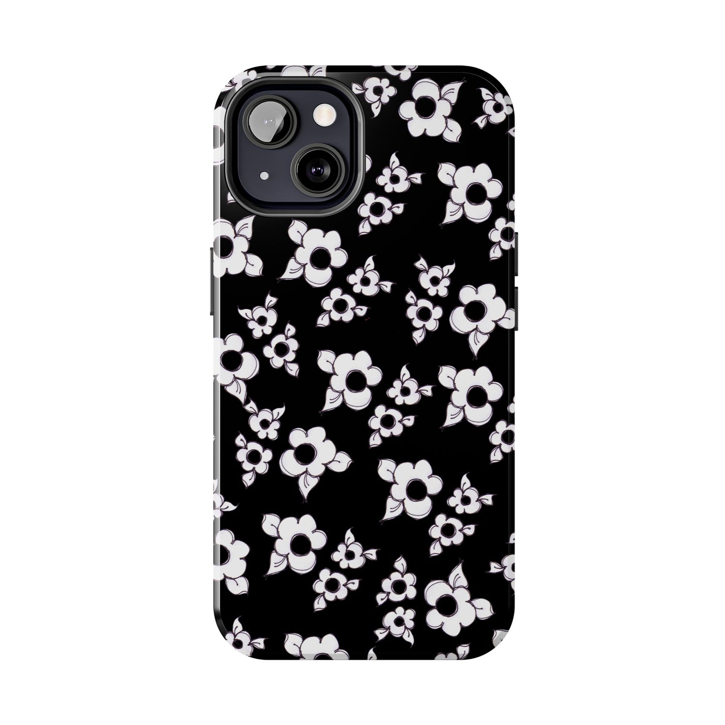 Daisy Cluster Black / White Phone Case