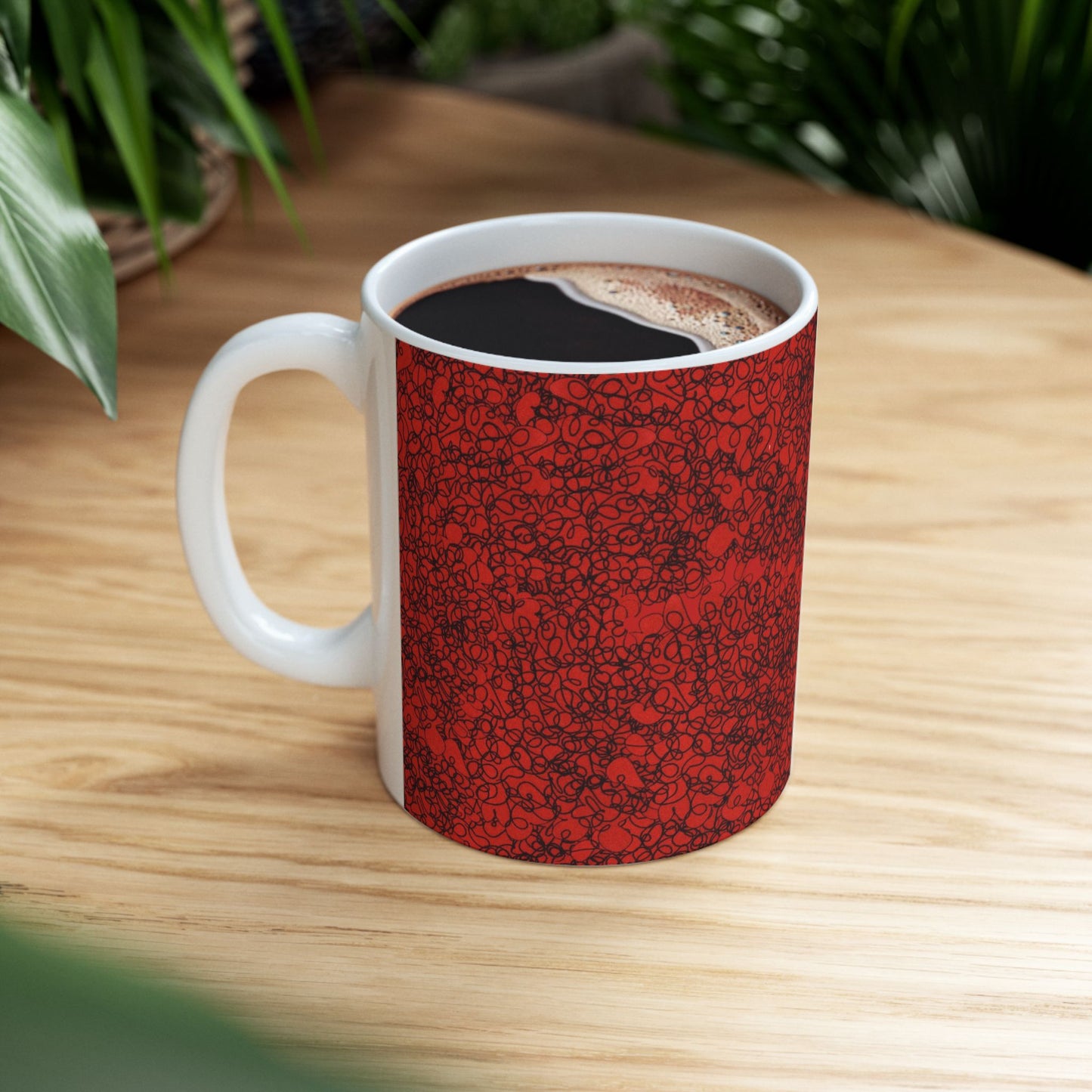 Scribble Red / Black Cup