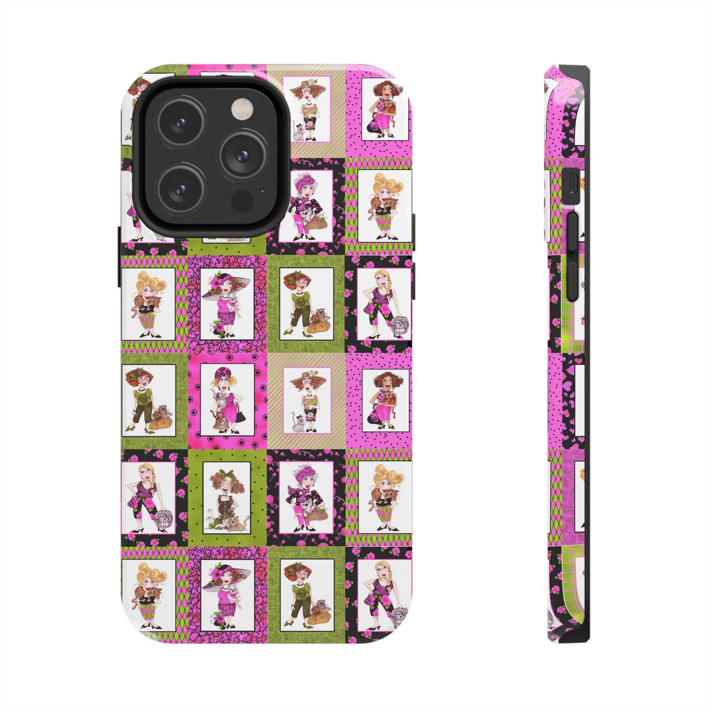 Cat Ladies Cerise Phone Case