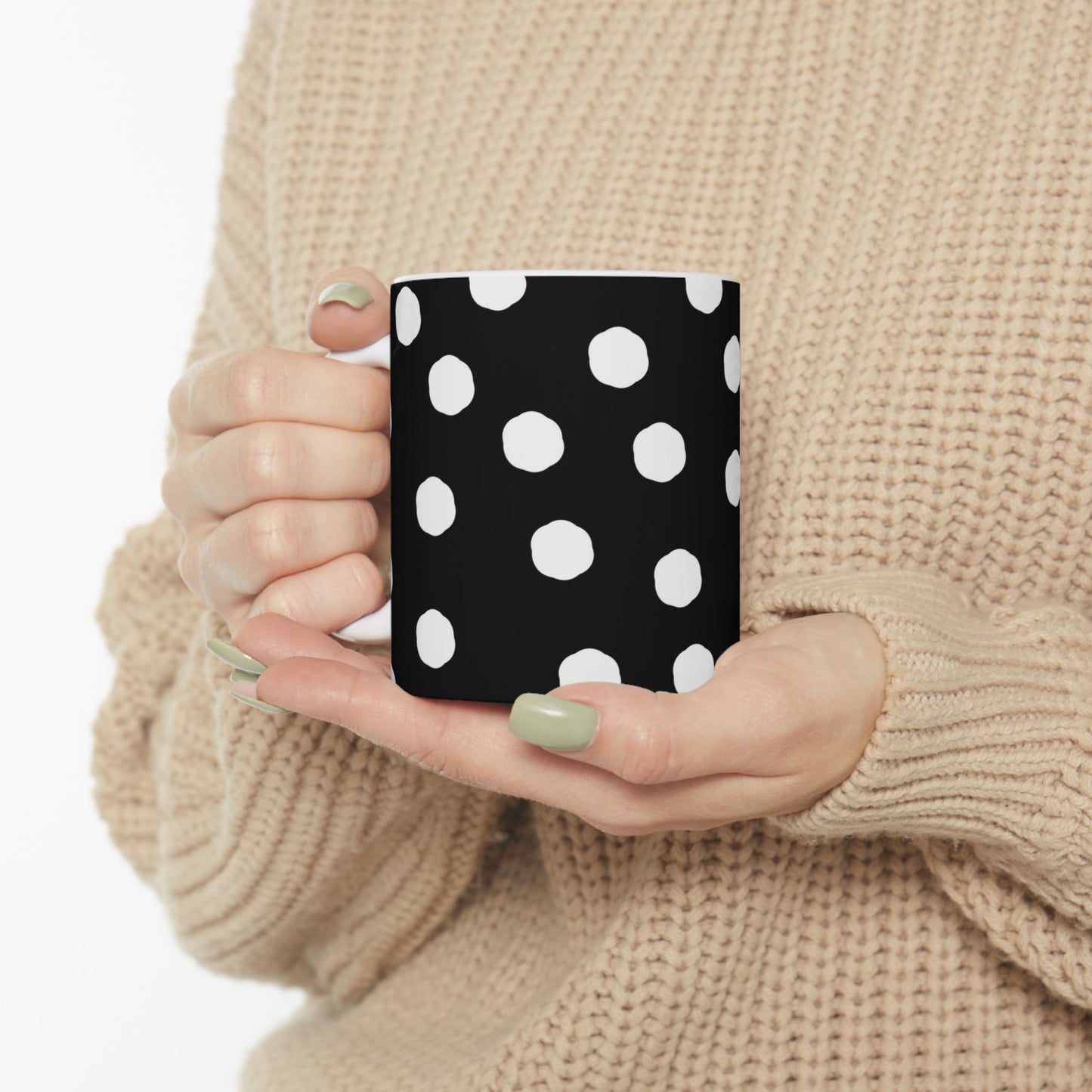 Jumbo Dots Black / White Cup