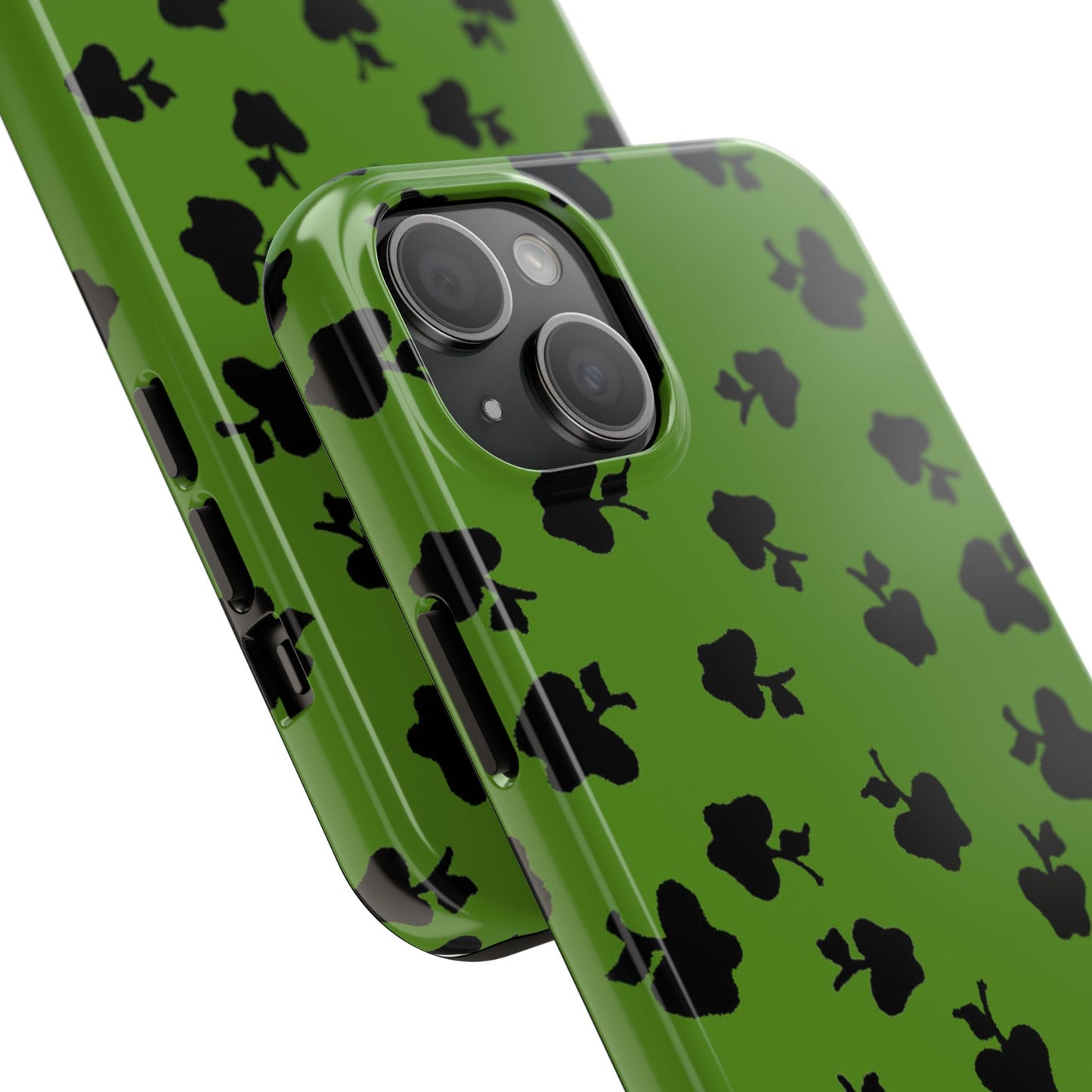 Happy Apples Green / Black Phone Case