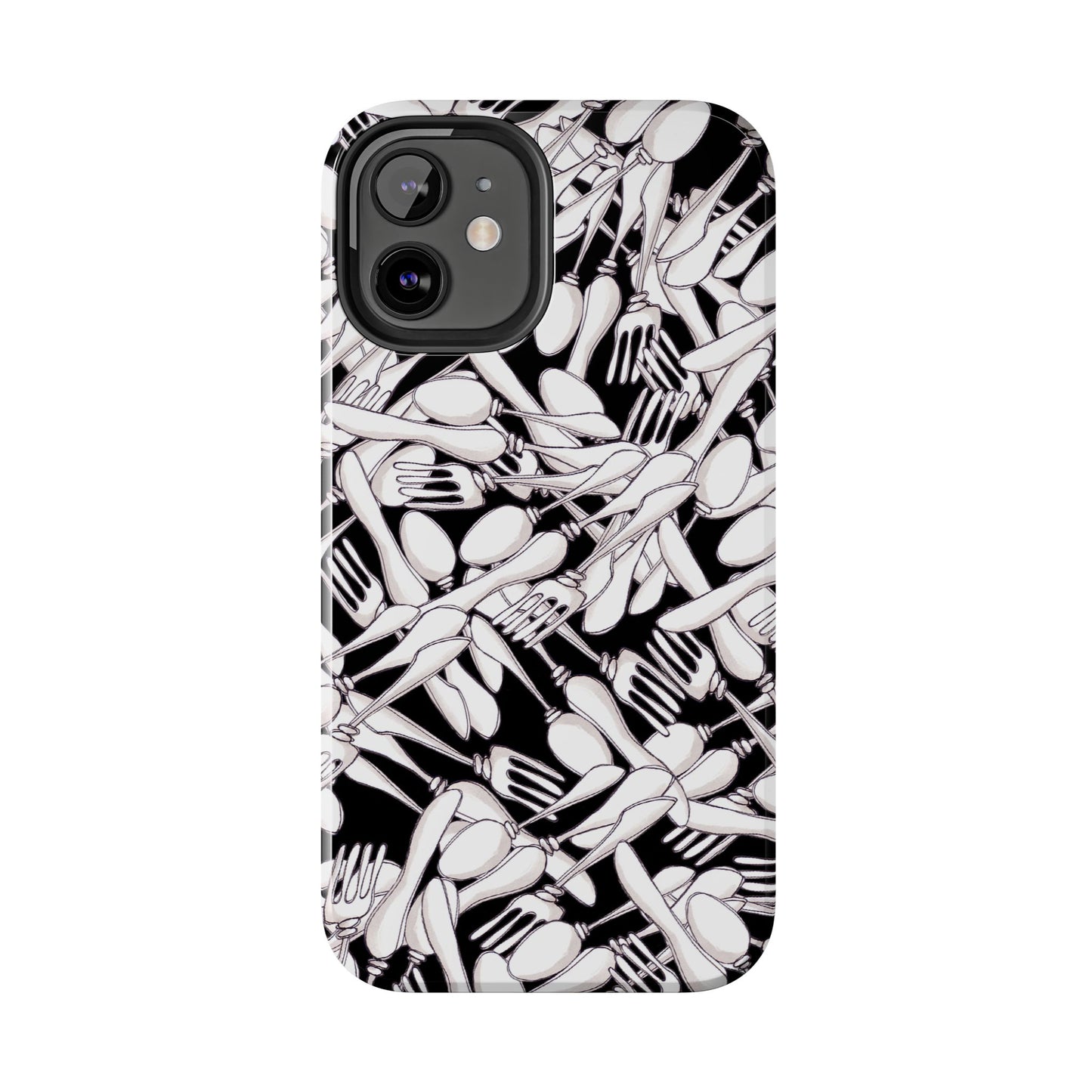 Silverware Wars Black Phone Case