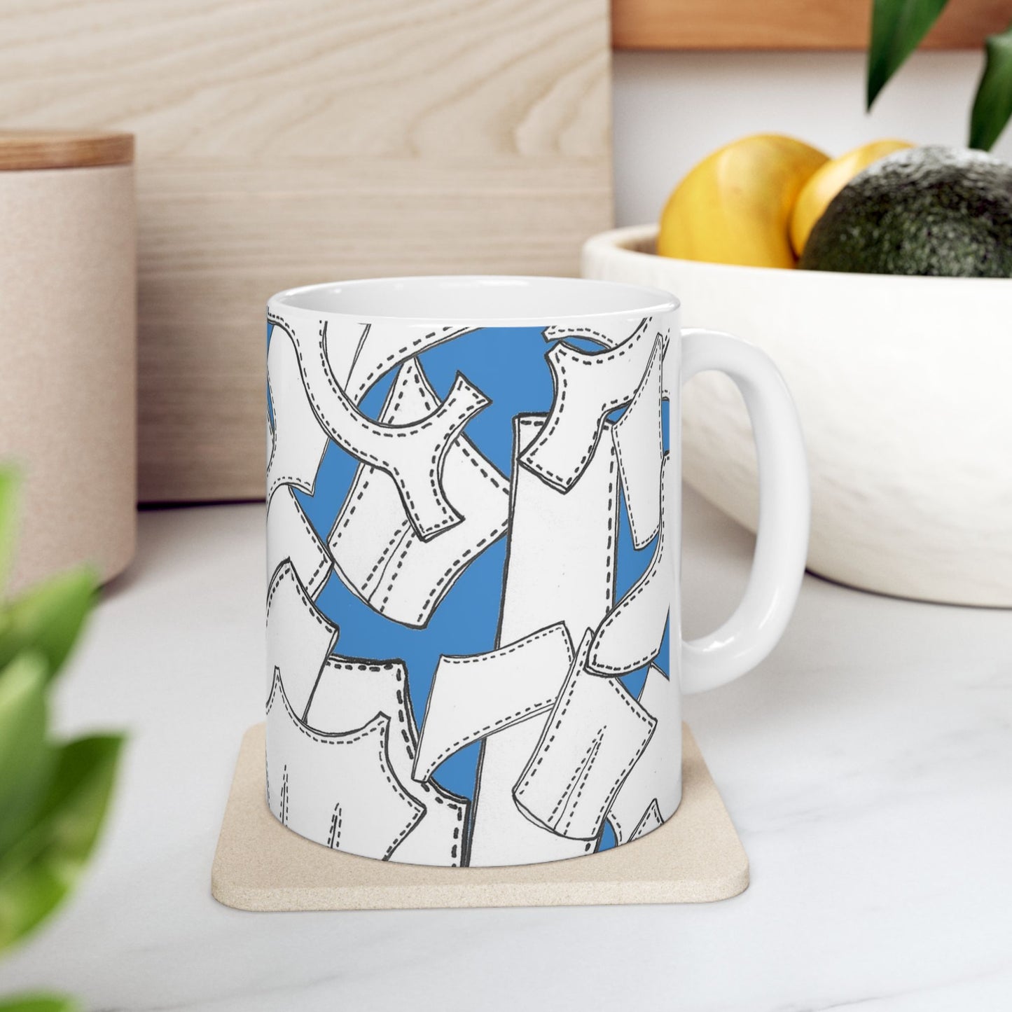 Pattern Pieces Turquoise Cup