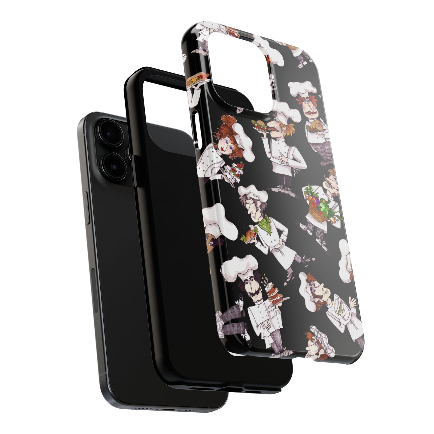 Tossed Chefs Black Phone Case