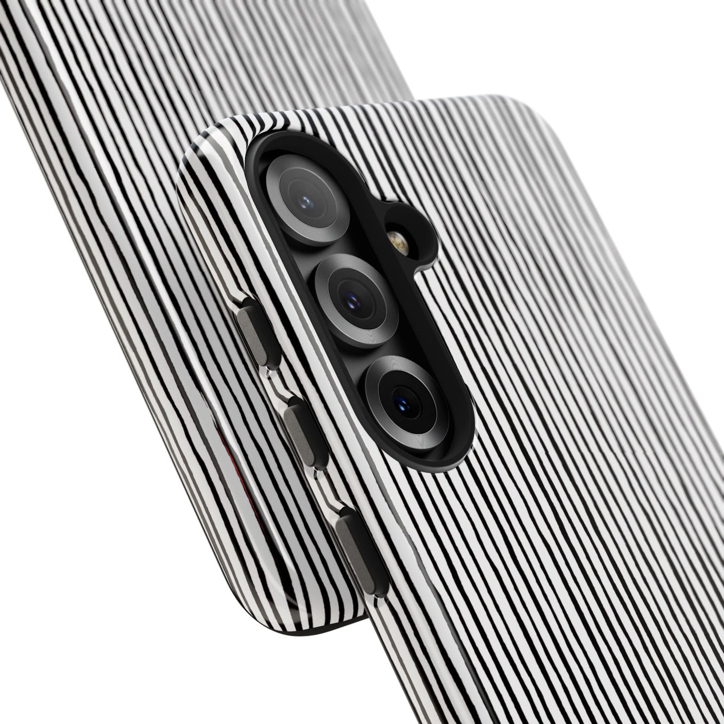Quirky Pin Stripe White / Black Phone Case
