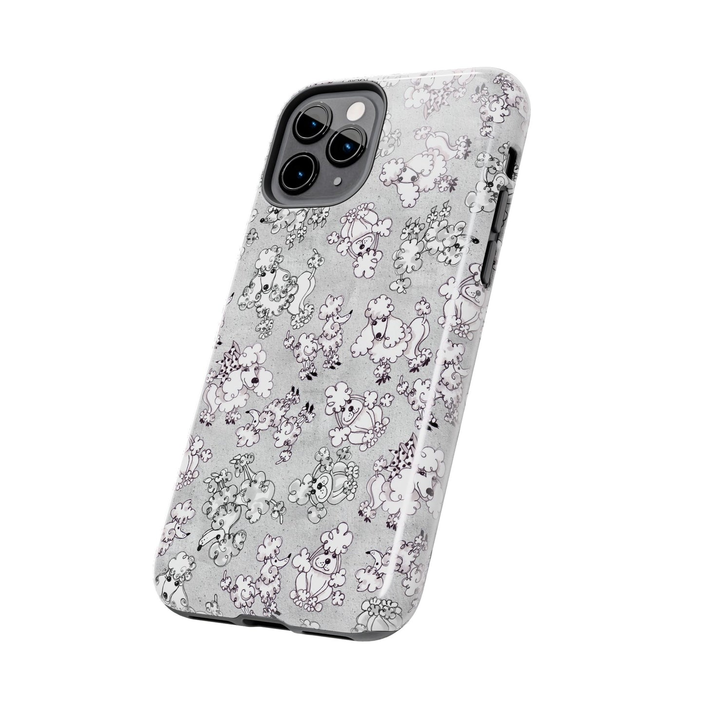 Paris Poodles Silver Phone Case