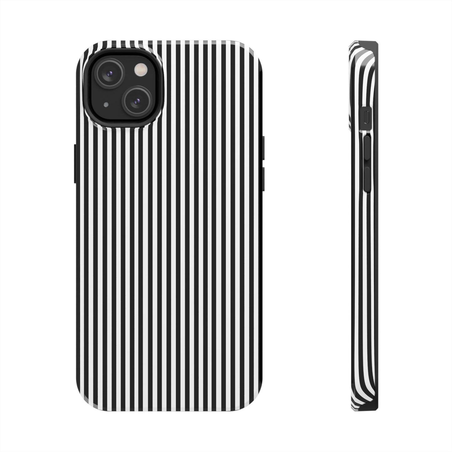 Stripe White / Black Phone Case