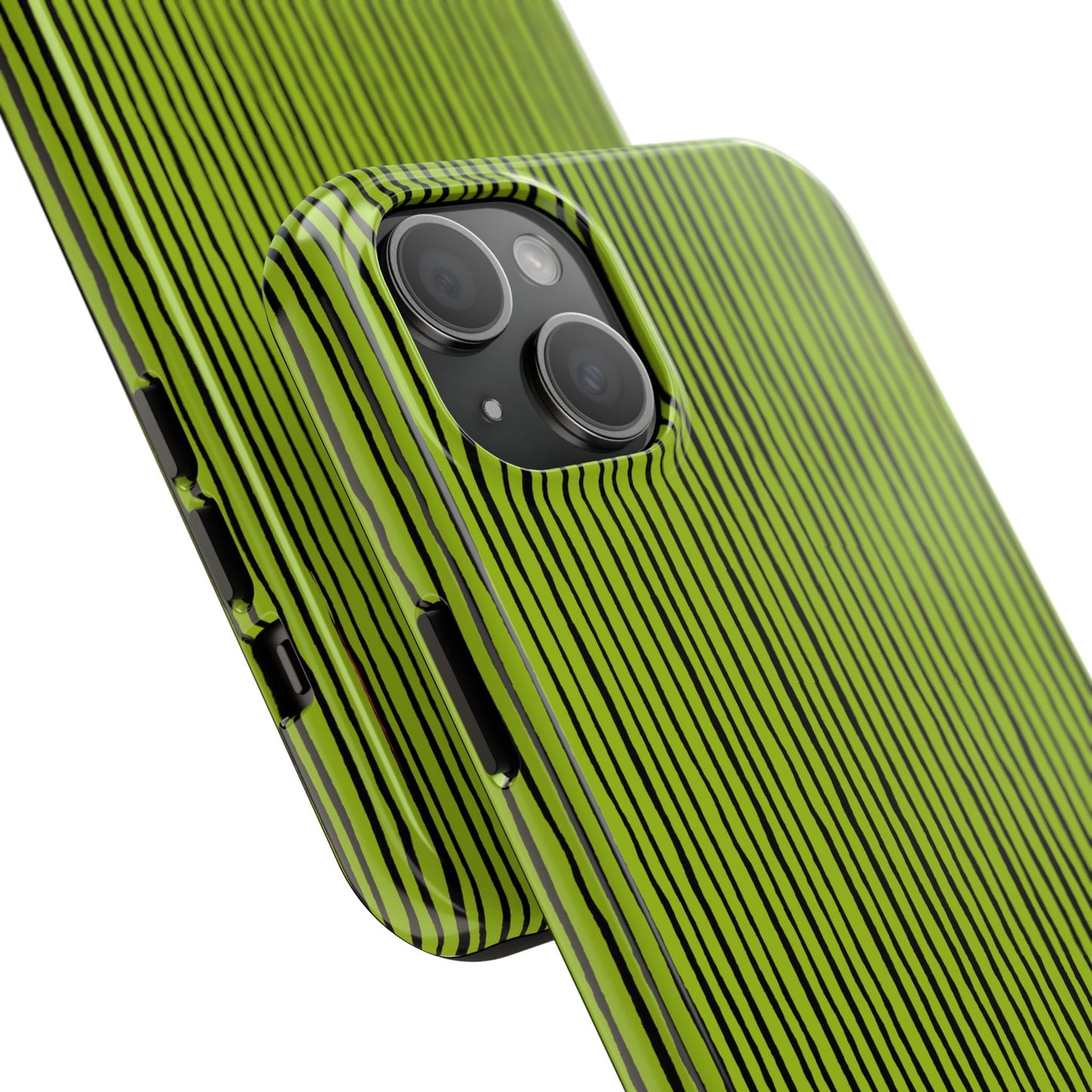 Quirky Pin Stripe Green / Black Phone Case