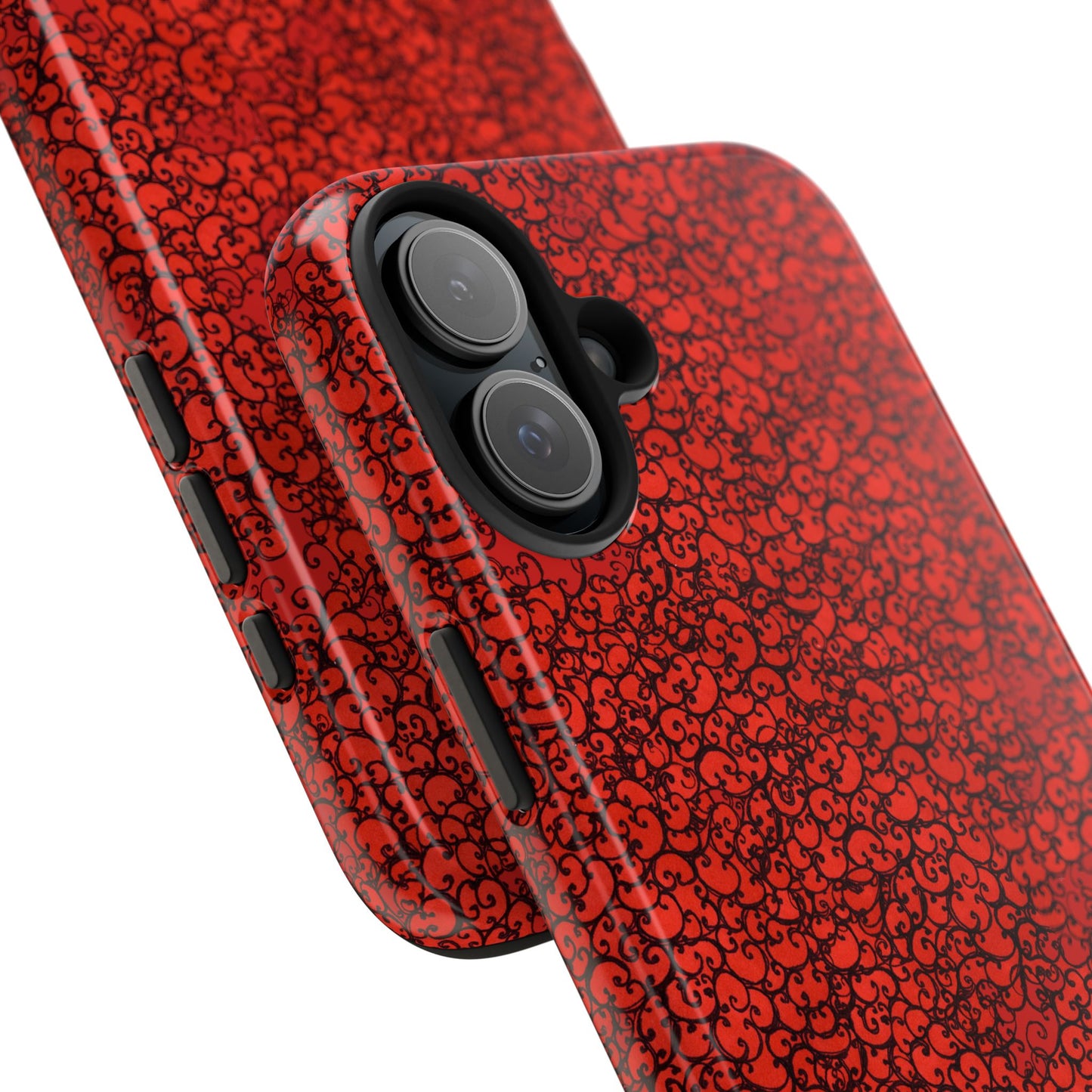 Scrollie Red / Black Phone Case