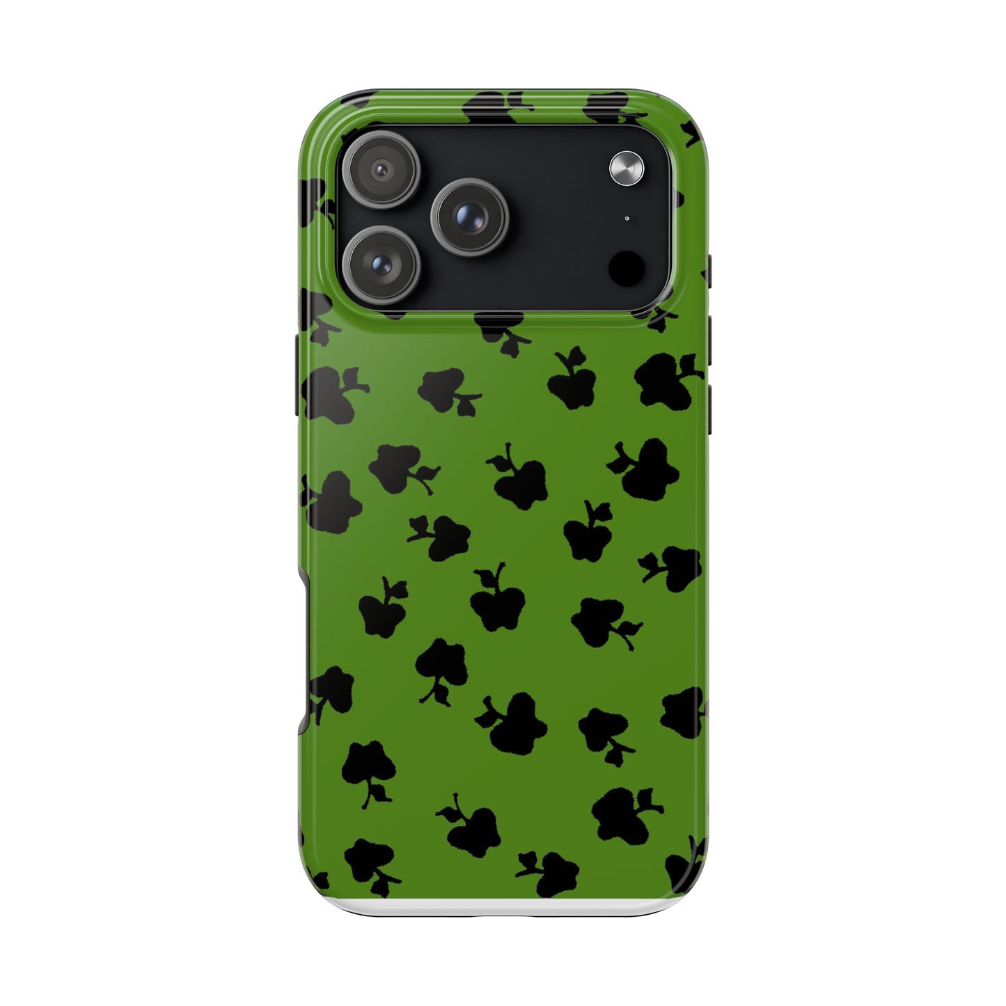 Happy Apples Green / Black Phone Case