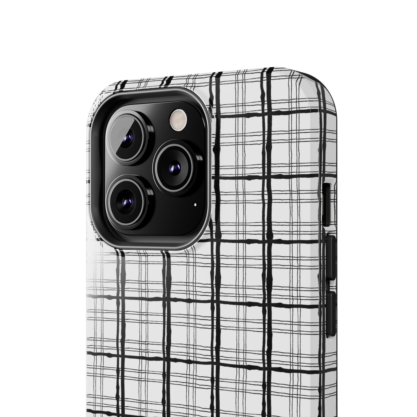 Sophistiplaid White / Black Phone Case