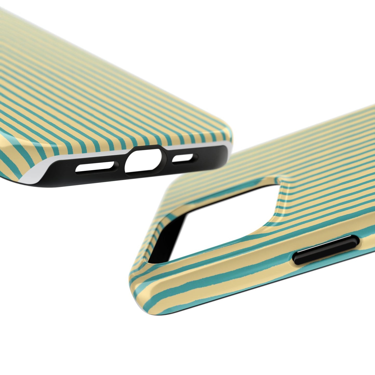 Stripe Yellow / Turquoise Phone Case