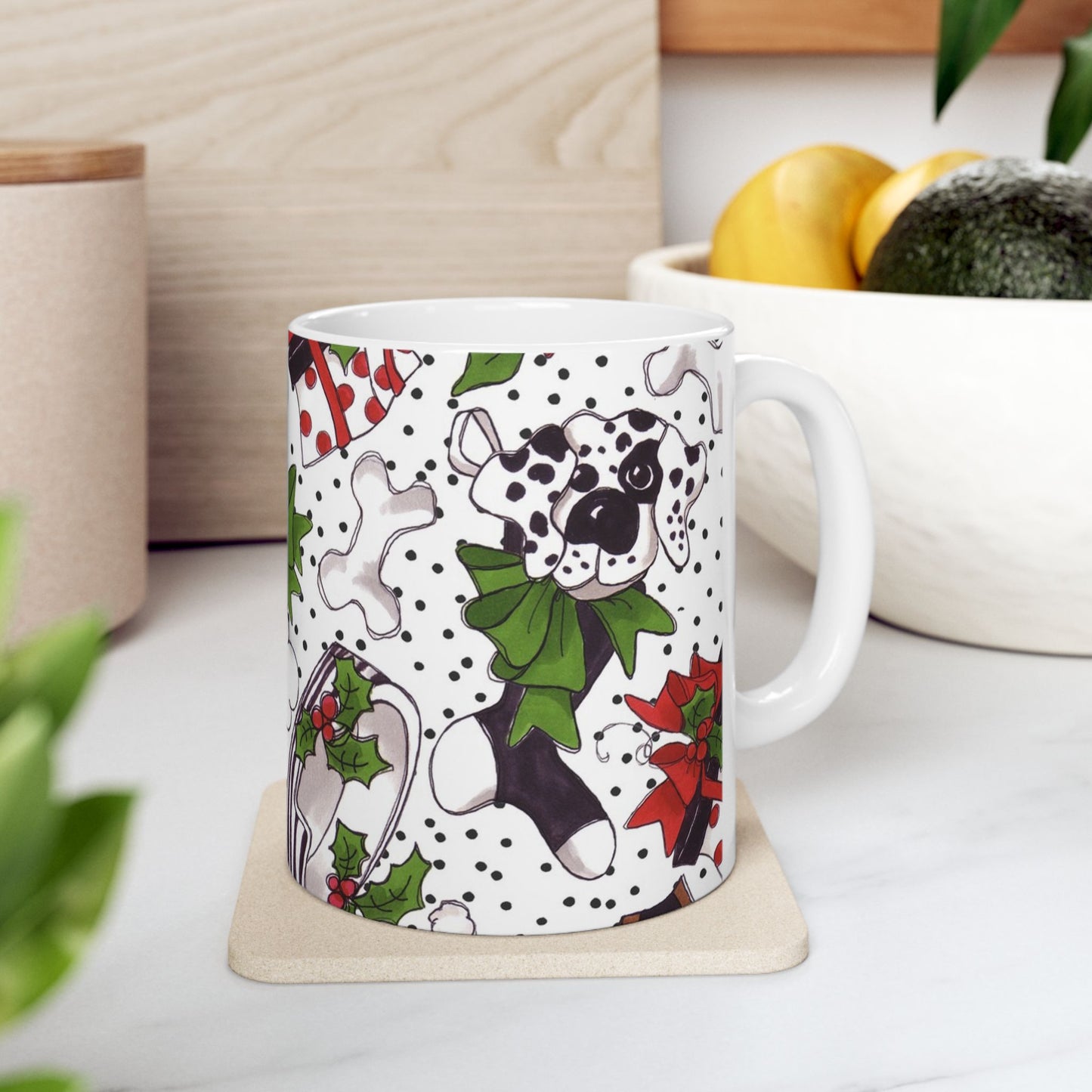 Holiday Fun White / Black Cup