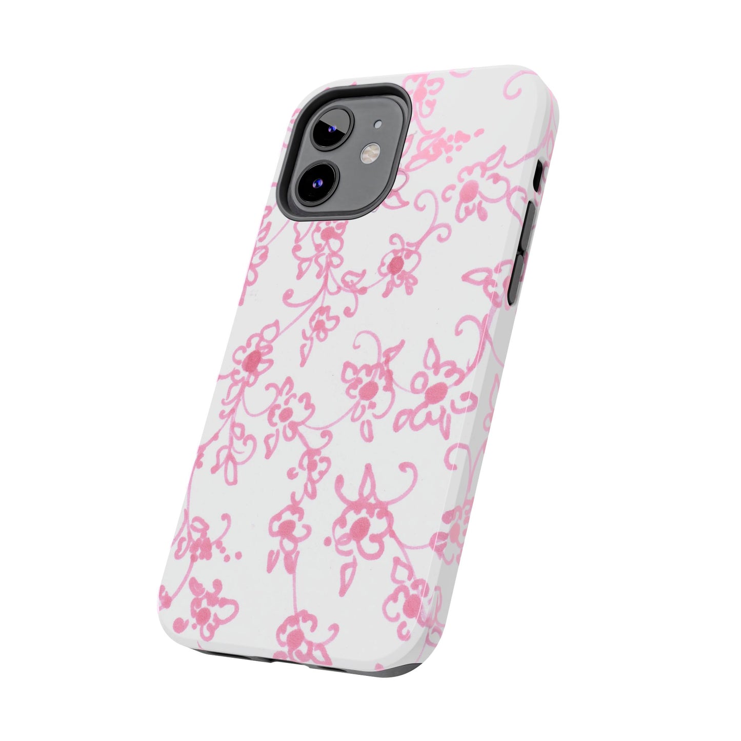 Juliette Ladies White / Pink Flowers Phone Case