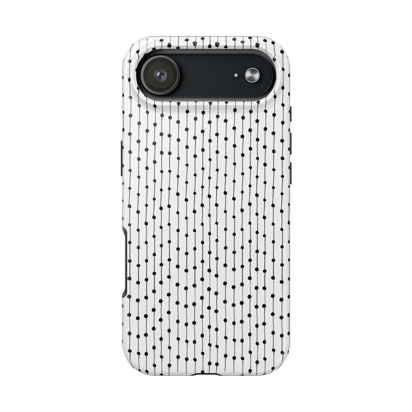 Pin Stripe White / Black Phone Case