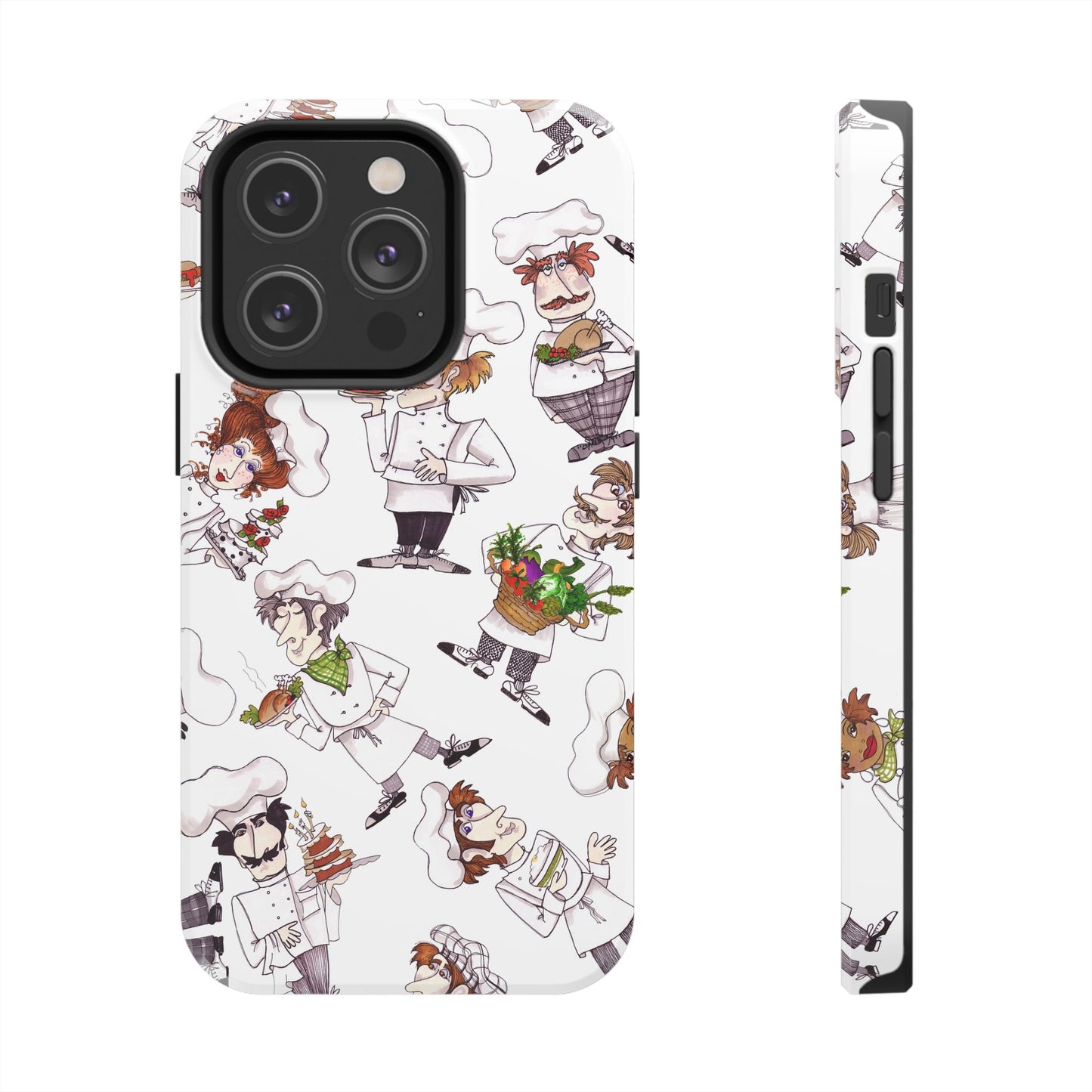 Tossed Chefs White Phone Case