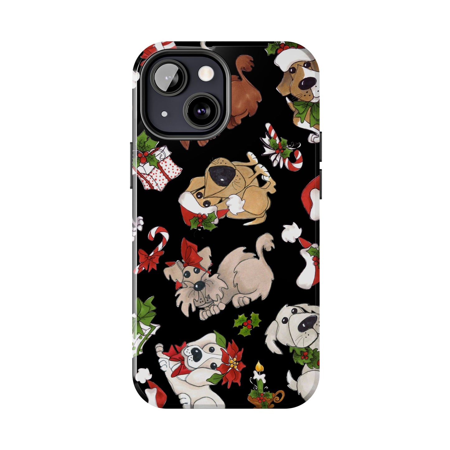 Doggie Toss Black Phone Case