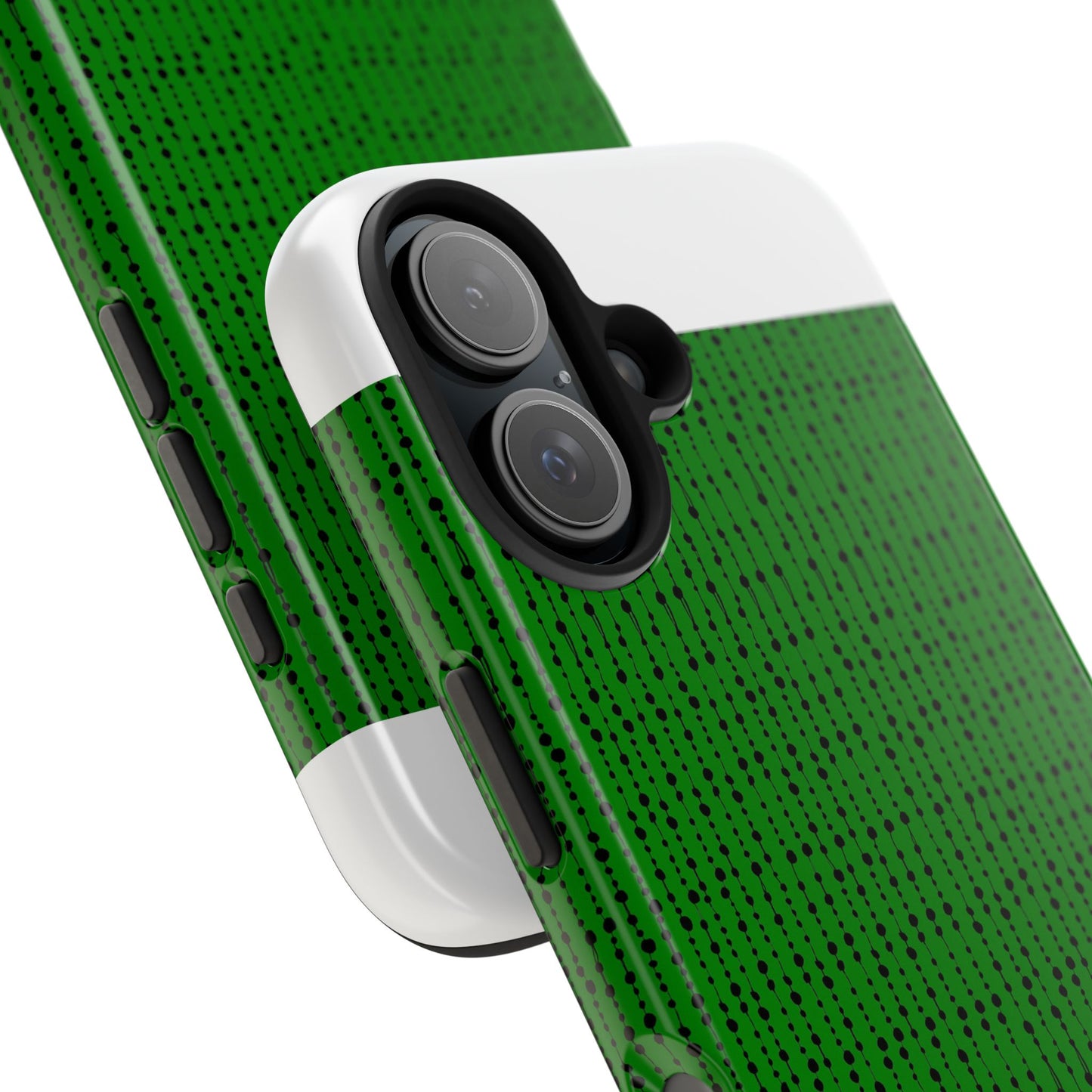 Beaded Curtain Green / Black Phone Case