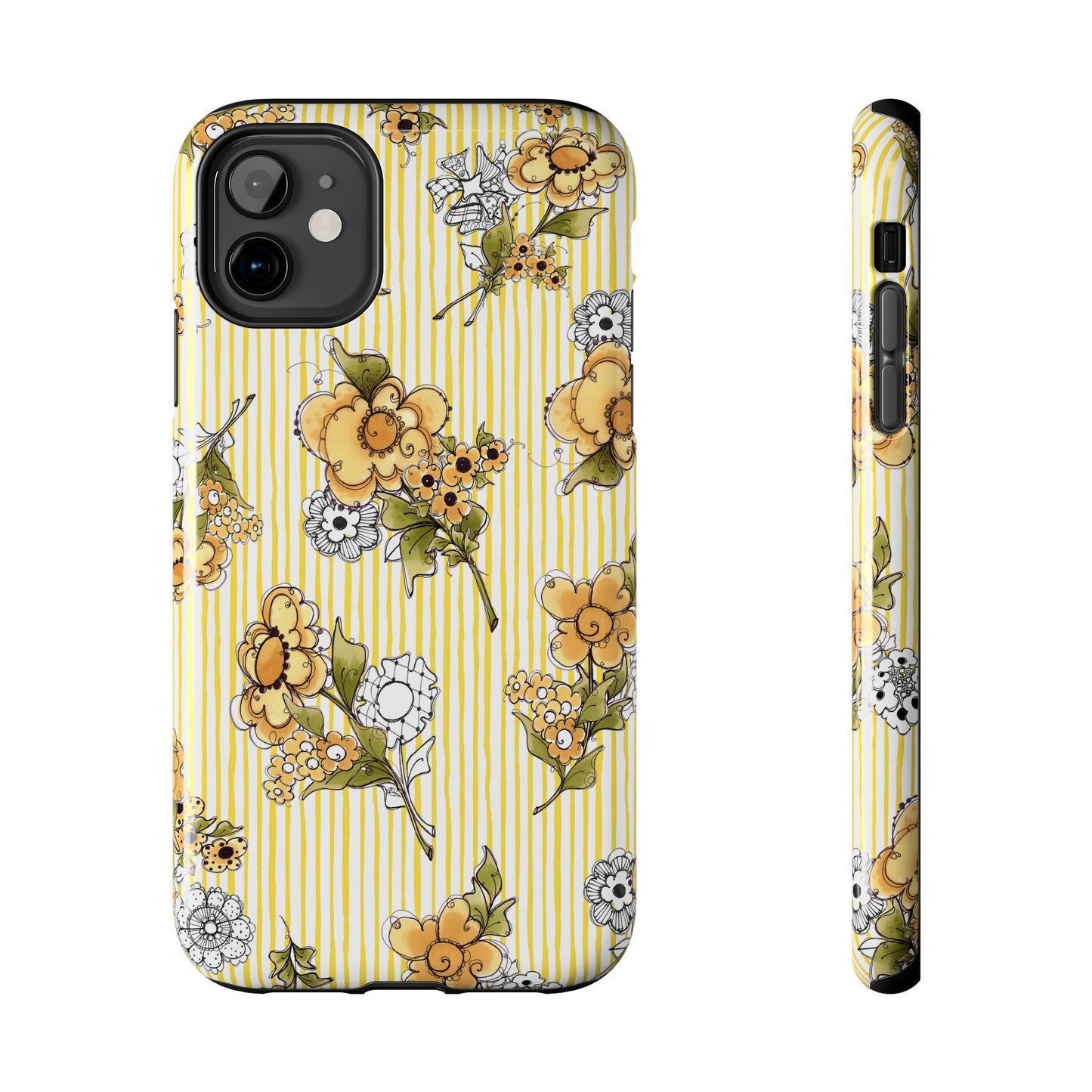 Bee Floral White / Yellow Phone Case