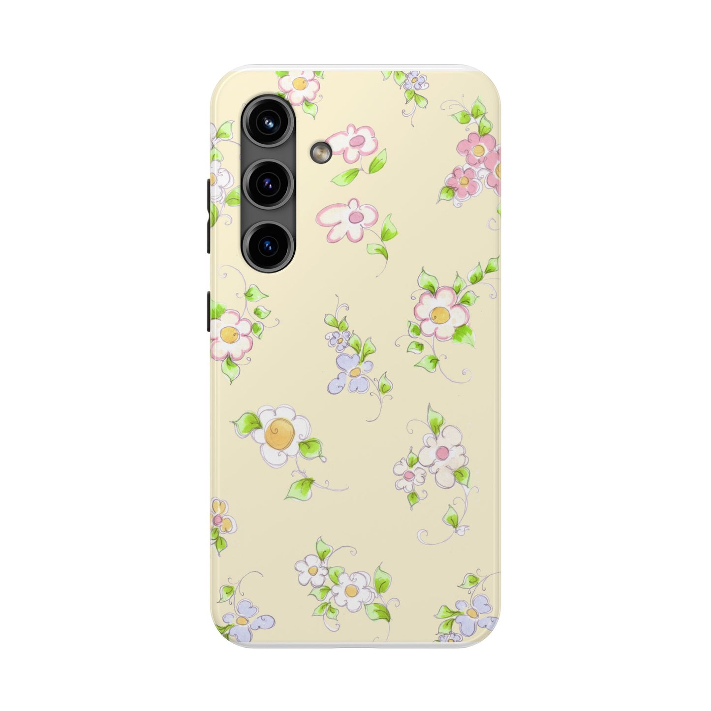 Precious Posies Yellow Phone Case