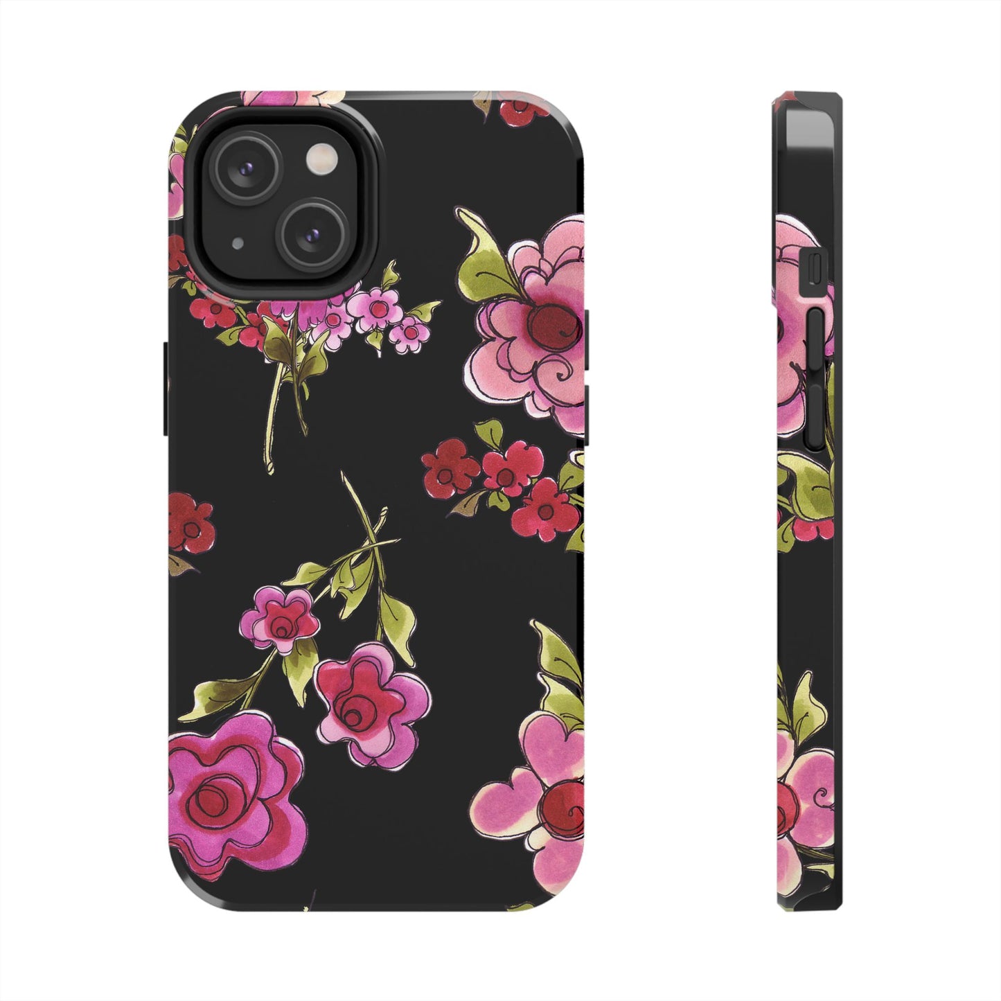 Jumbo Floral Black Phone Case