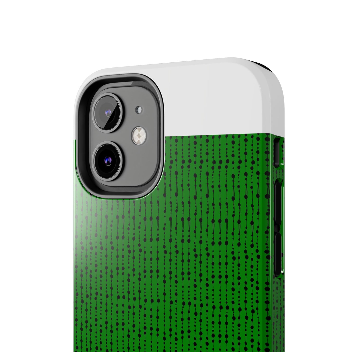 Beaded Curtain Green / Black Phone Case