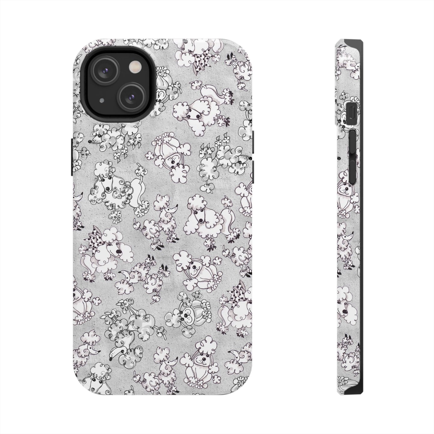 Paris Poodles Silver Phone Case