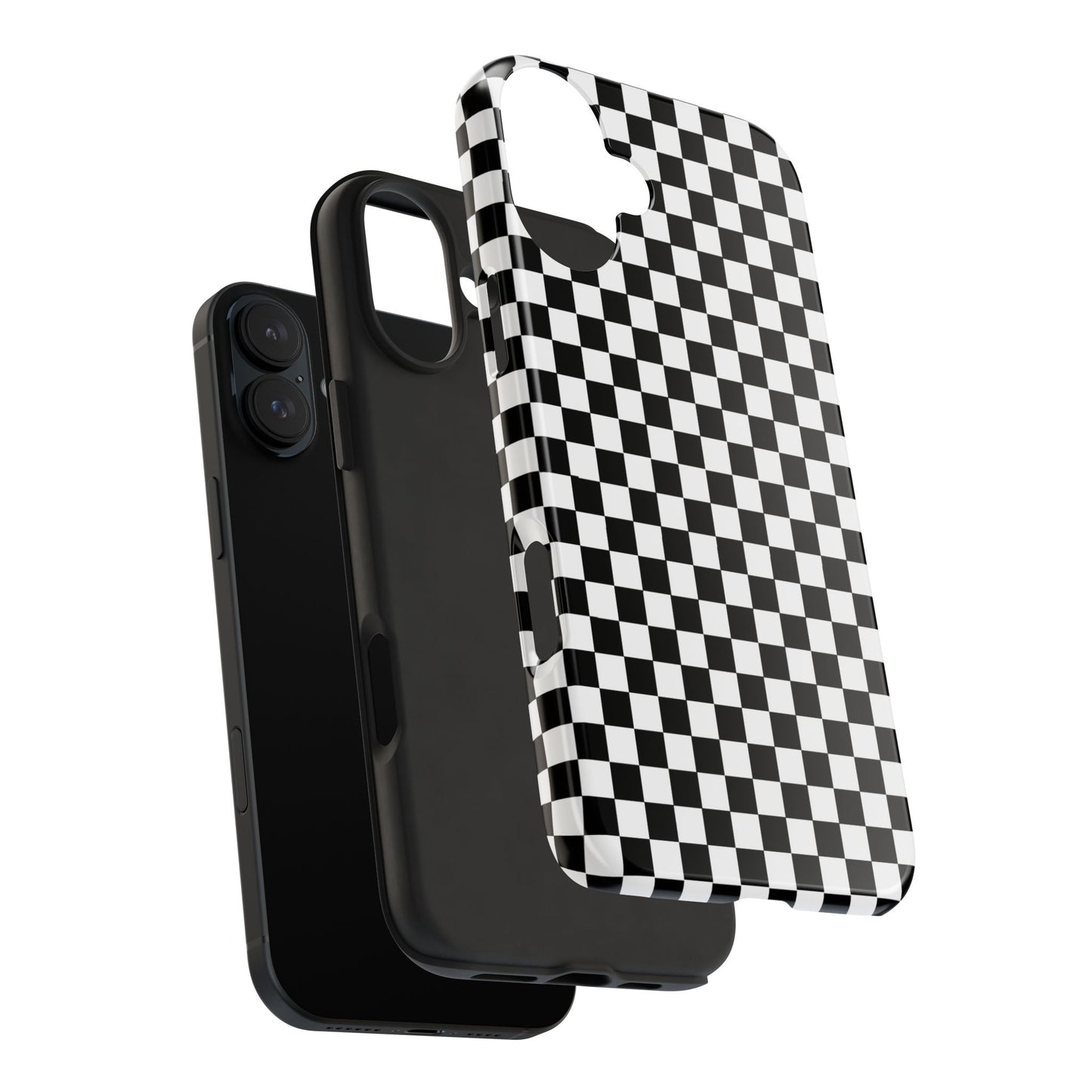 Checkerboard Black / White Phone Case