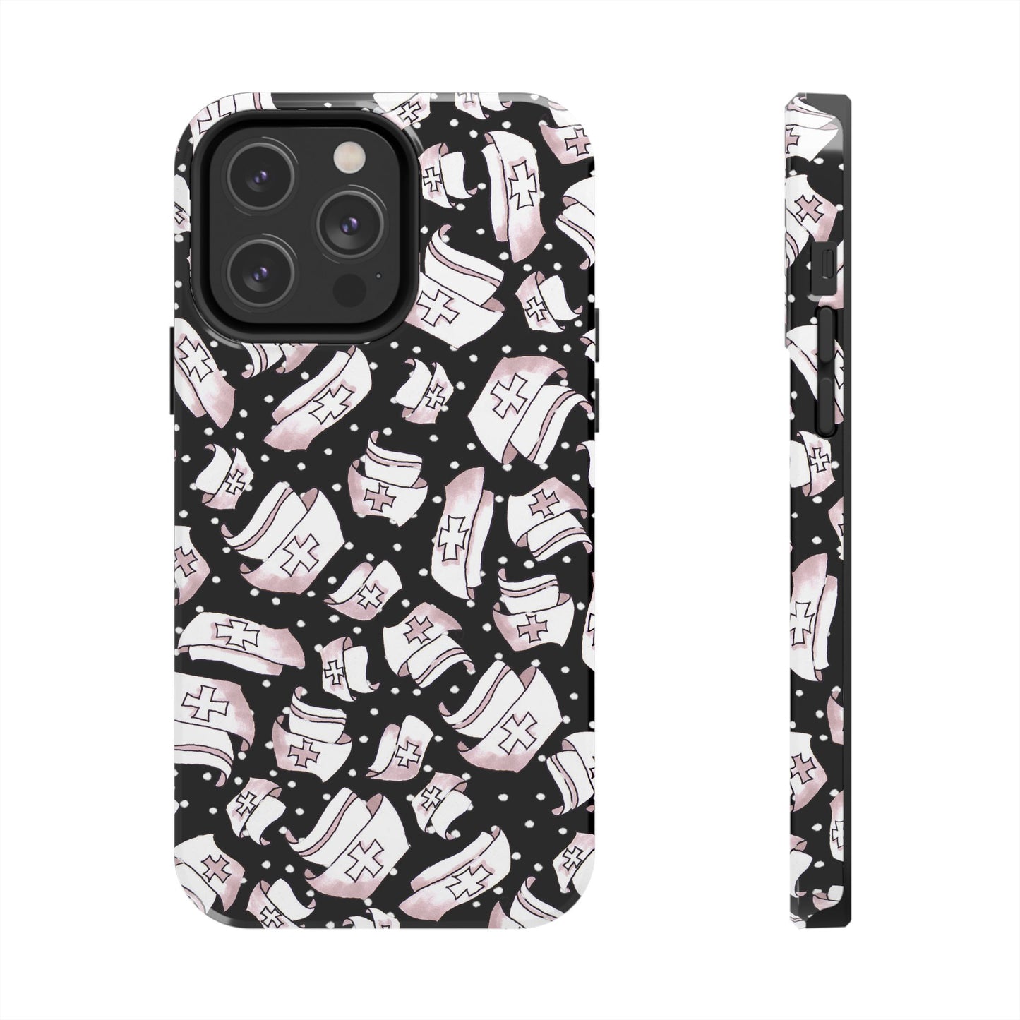 Med Hats Black Phone Case