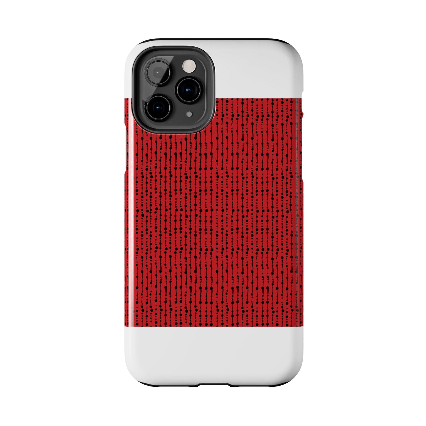 Beaded Curtain Red / Black Phone Case