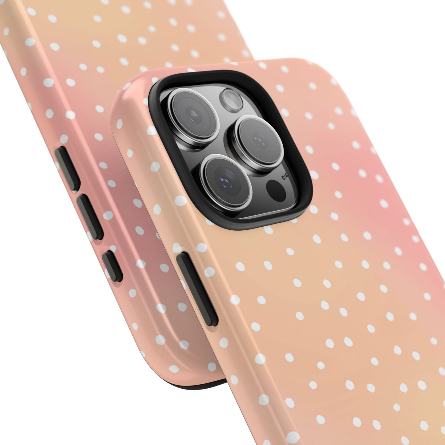 Dinky Dots Peach / White Phone Case