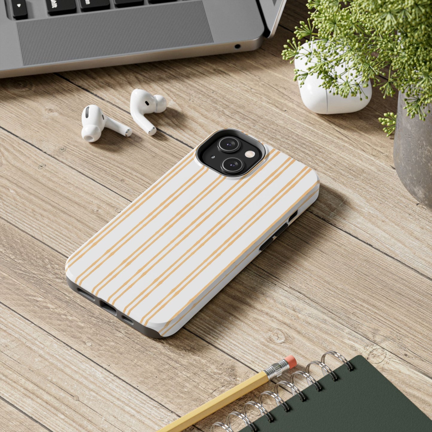 Double Stripe Yellow Phone Case