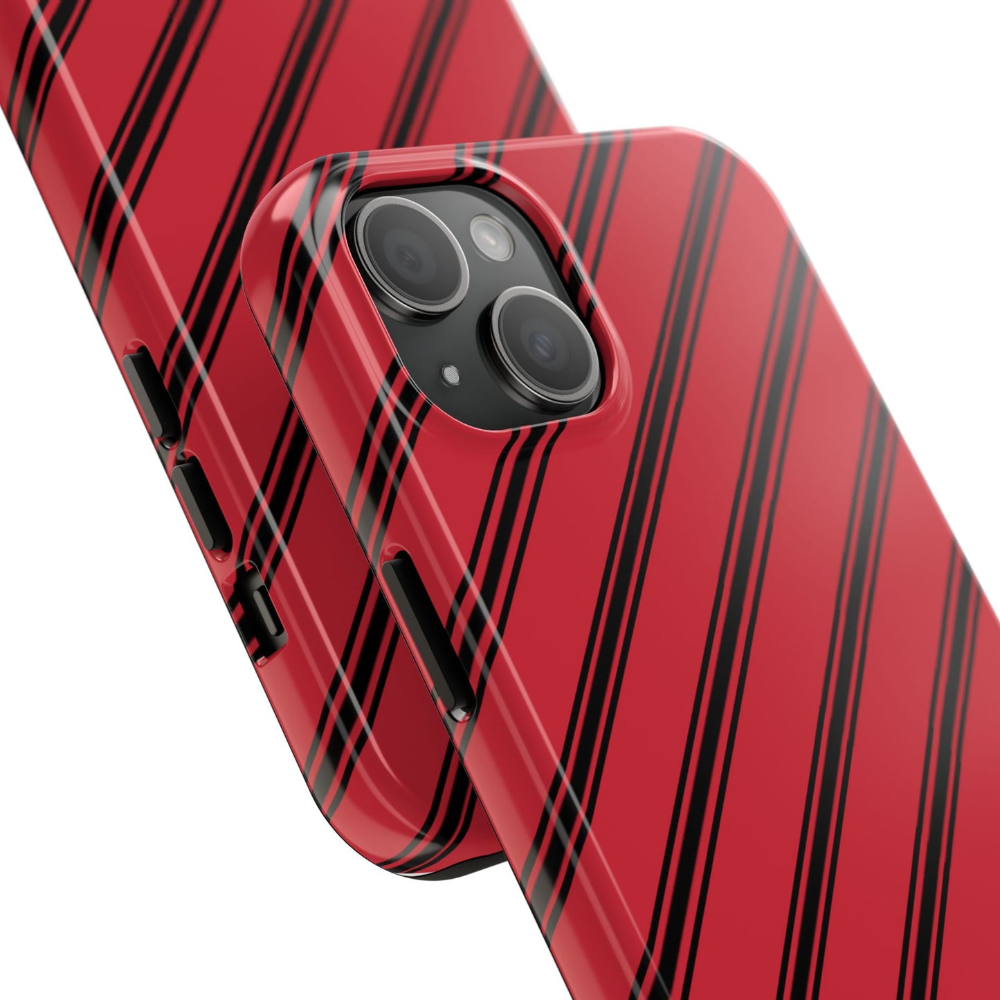 Awning Stripe Red / Black Phone Case