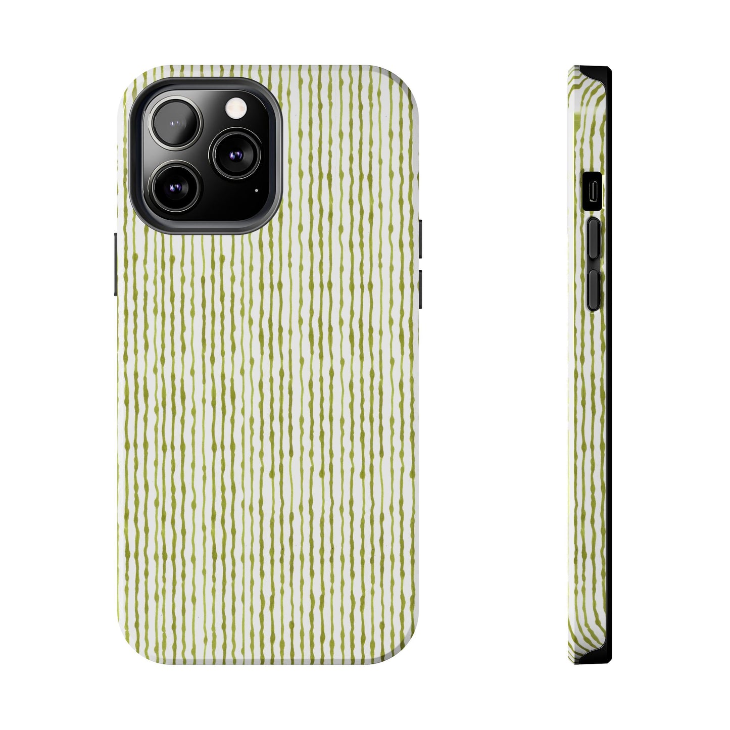 Faux Seersucker White / Green Phone Case