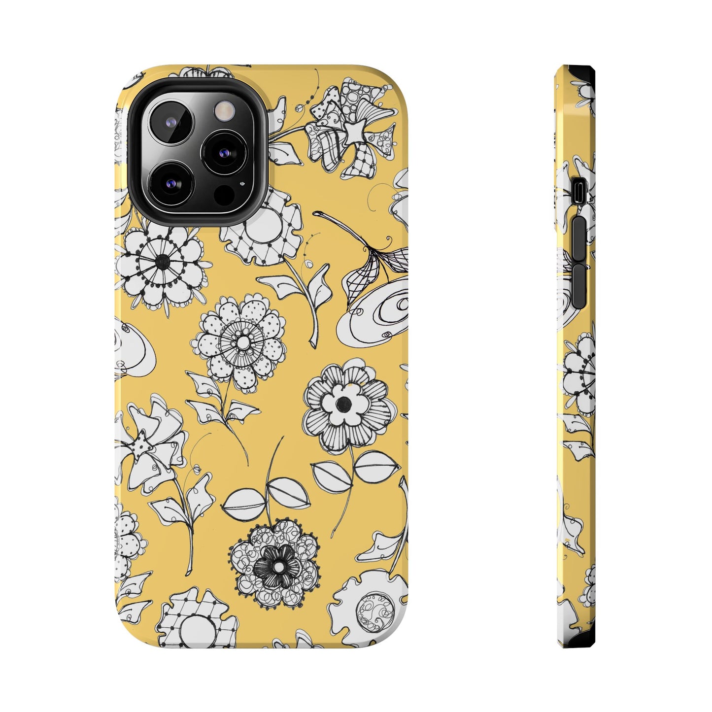 Paper Posies Yellow Phone Case