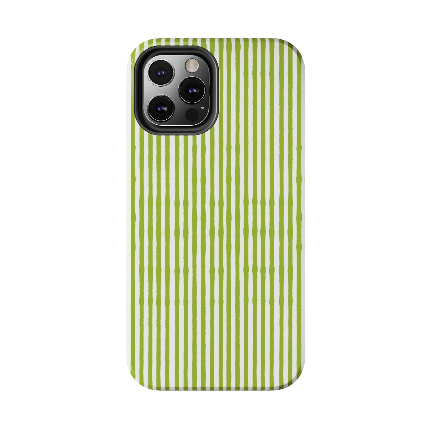 Lazy Stripe Green / White Phone Case