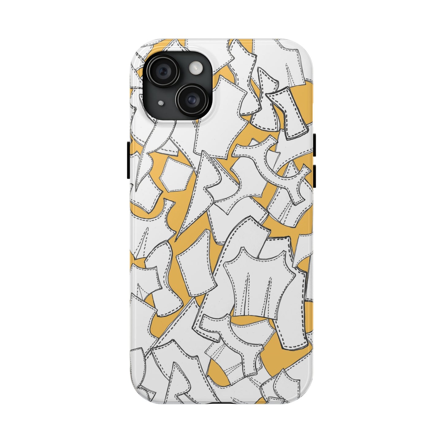 Pattern Pieces Yellow Phone Case