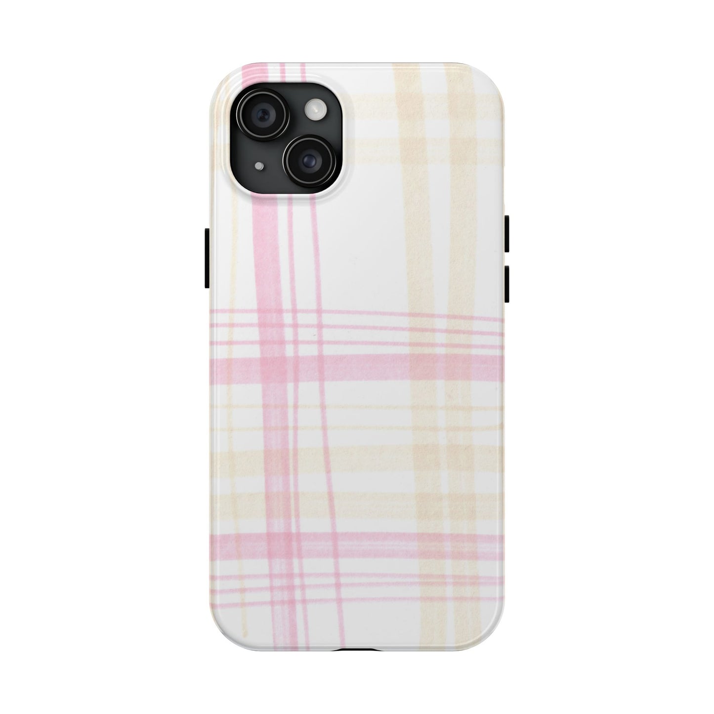 Flower Model Plaid Phone Case