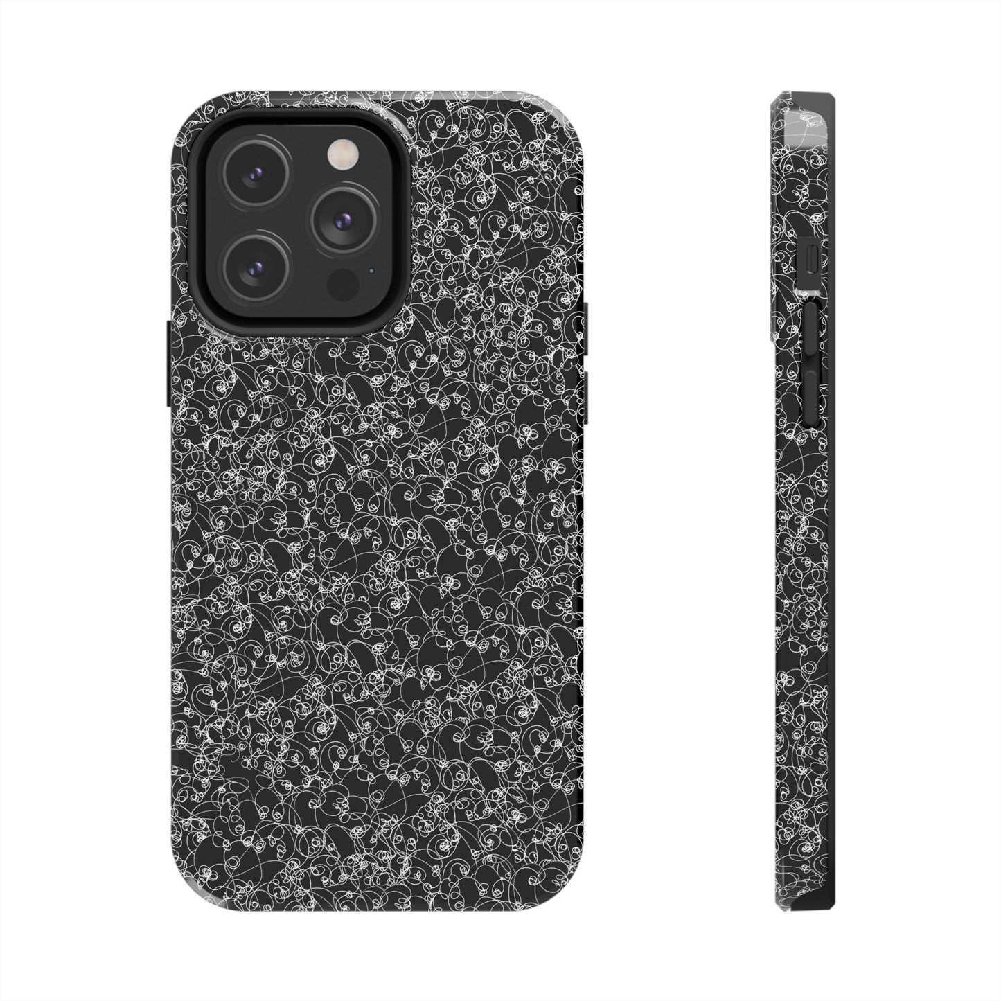 Scribble Black / White Phone Case